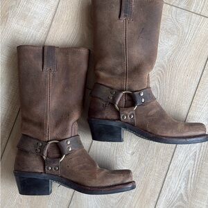 Brown Leather Western Boots